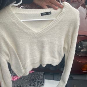 white shein sweater worn 2 or 3 times.